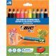 BIC KIDS Crayon de couleur multi-surfaces, étui carton de 10 — Crayons de couleur