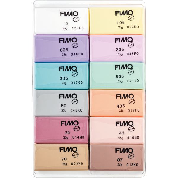 FIMO SOFT Kit de pâte à modeler "Pastel", set de 12 — Pâte à modeler