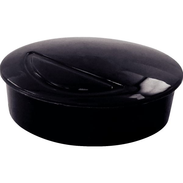 Blister de 4 punaises magnétiques, diamètre 32 mm noir, Wonday — EQUIPEMENT CLASSE ET BUREAU
