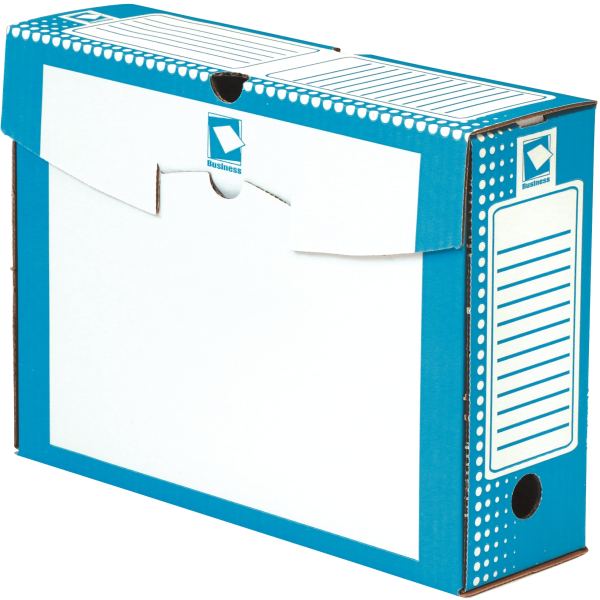 Boite d'archives 34x25 cm dos 10 cm bleue, BUSINESS — CLASSEMENT