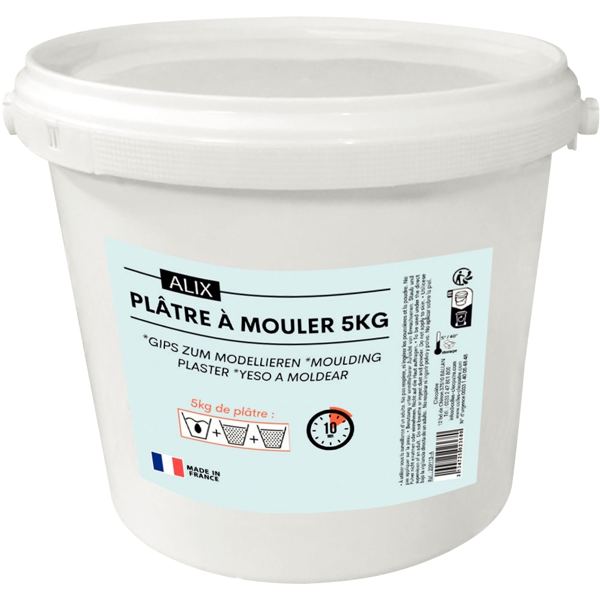 Seau de 5 kg de plâtre à mouler coloris blanc, N.C — TRAVAUX MANUELS