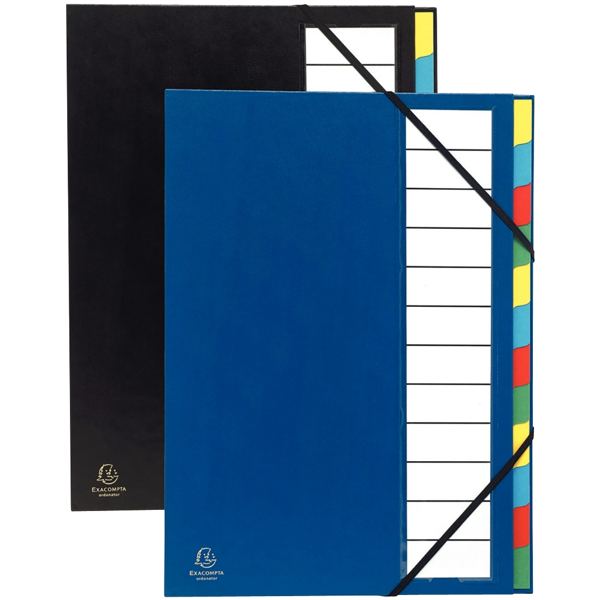 EXACOMPTA Trieur Harmonika, PP, 12 compartiments, assorti — Chemises & trieurs