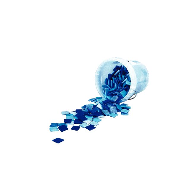 Seau de 1 litre de mosaïques 2x2 cm en pâte de verre panaché, N.C — TRAVAUX MANUELS