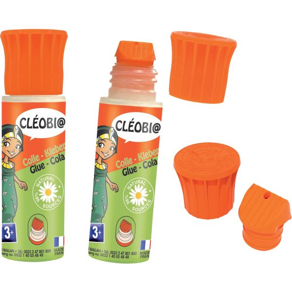 Flacon de colle 25g Cléobio embout plastique, CLEOBIO — PETIT MATERIEL BUREAU ET ECOLE