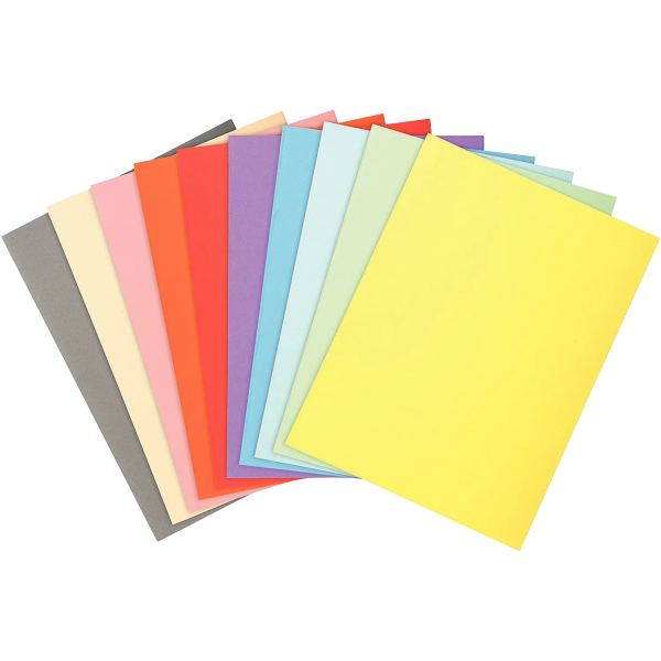 Paquet de 100 chemises 220g FOREVER, format 24x32 cm, coloris assortis, EXACOMPTA — Chemises & trieurs