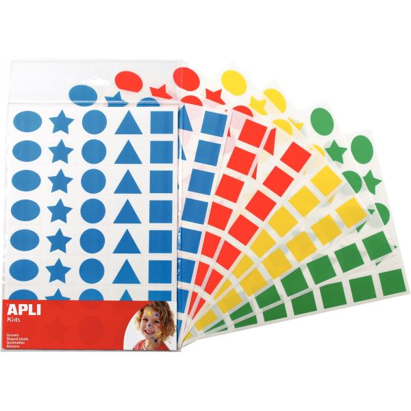 Pochette de 320 Maxi gommettes géométriques, APLI kids — TRAVAUX MANUELS
