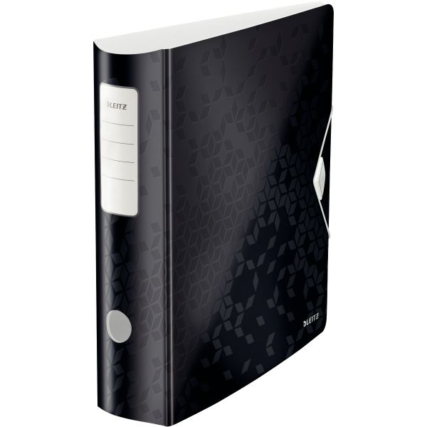 Classeur à levier en polypropylène Leitz WOW Active 180°, dos 75 mm, noir — Classement & archivage