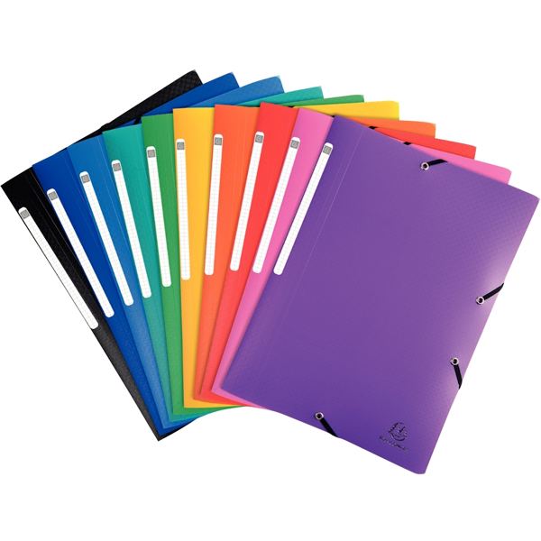 Chemise 3 rabats à élastiques OPAK en polypropylène 5/10ème, coloris assortis — Non classé