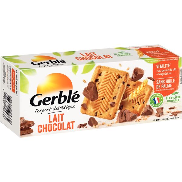 Paquet de 15 biscuits GERBLE chocolat 172g — PRODUITS ALIMENTAIRES