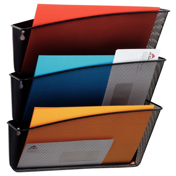 ALBA Trieur mural MESHFILE, lot de 3, noir — Présentoirs de documents