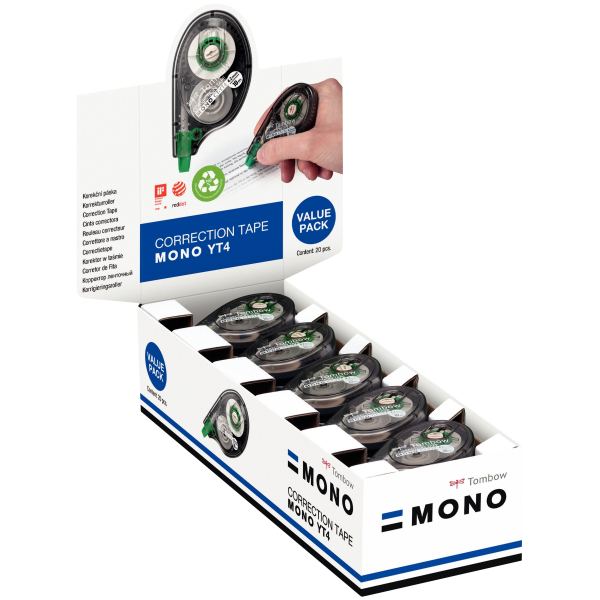 Pack de 20 correcteurs CT-YT4, TOMBOW — ECRIRE ET CORRIGER