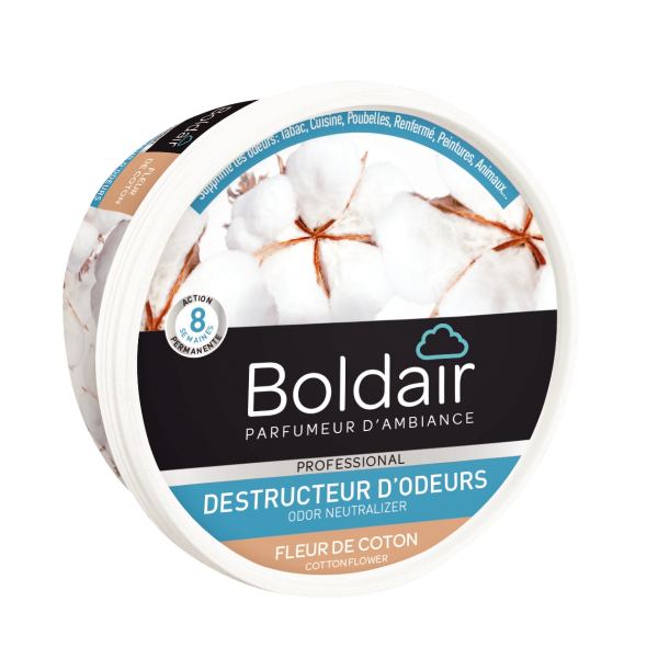 Boite gel destructeur d'odeurs BOLDAIR fleur de coton — SERVICES GENERAUX