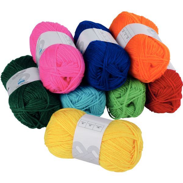 Lot de 8 pelotes de laine 50 g couleurs assorties, N.C — TRAVAUX MANUELS