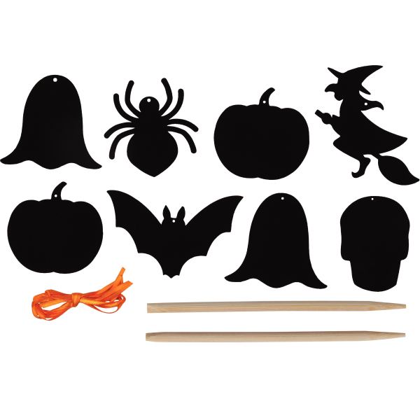 Sachet de 32 formes Halloween à gratter, N.C — TRAVAUX MANUELS