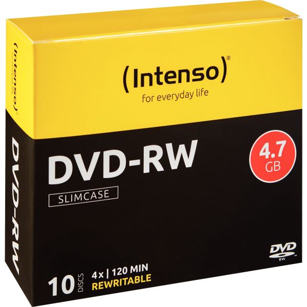 Paquet de 10 DVD-RW Intenso 4,7 Go 4X, N.C — INFORMATIQUE
