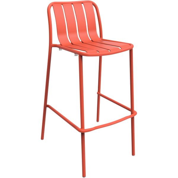 Tabouret haut avec dossier Verano paprika, N.C — MOBILIER