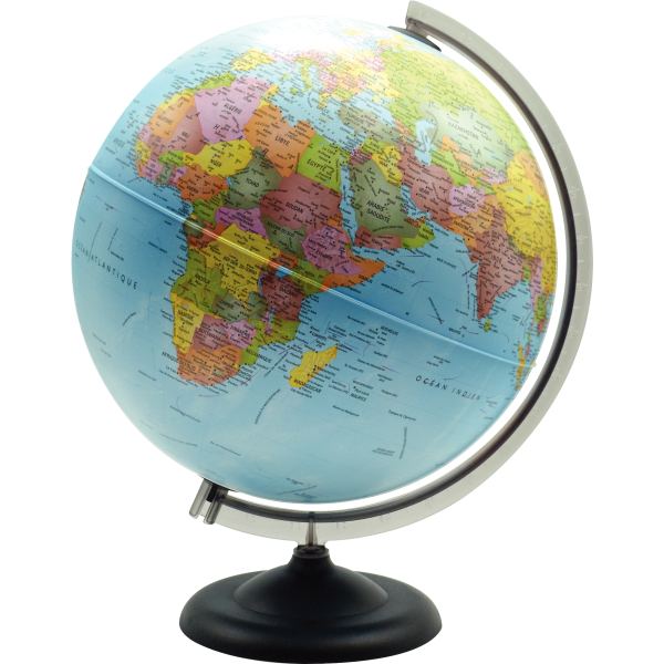 Globe géographique non lumineux, diamètre 30 cm — Non classé