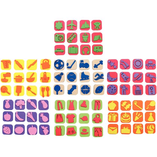 Maxi pack de 84 mini tampons 3.5cm, N.C — DESSIN SCOLAIRE ET PROFESSIONNEL