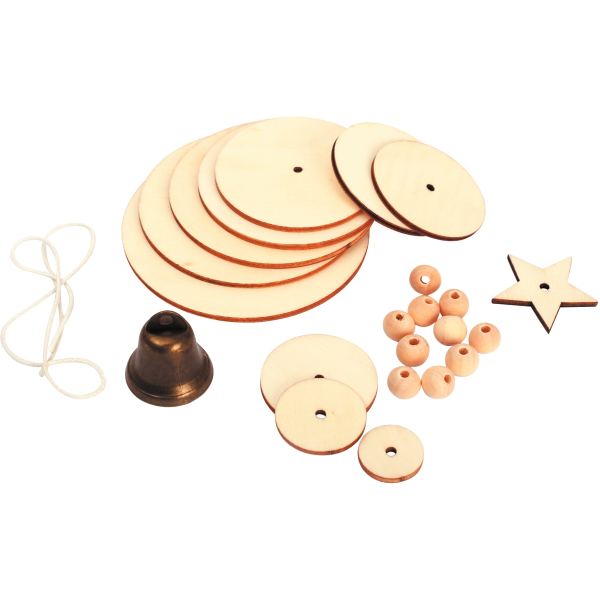 Lot de 10 suspensions sapin disques en bois — Non classé