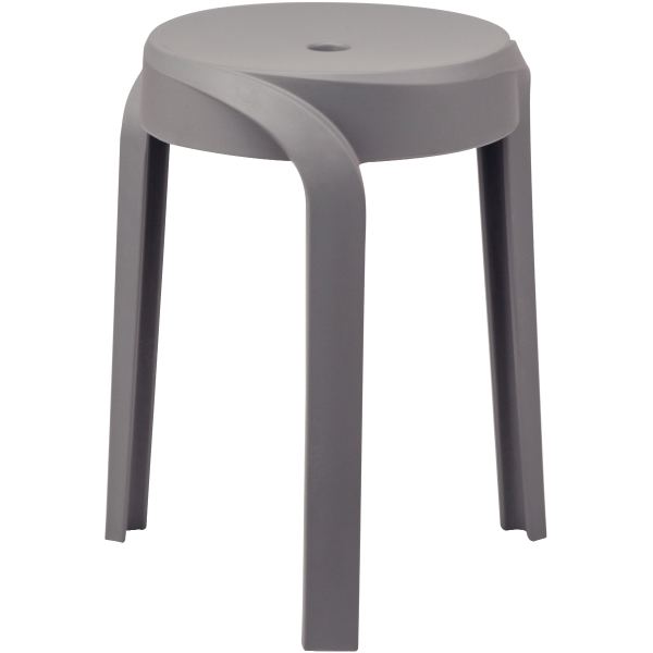 Tabouret Twist gris, N.C — MOBILIER