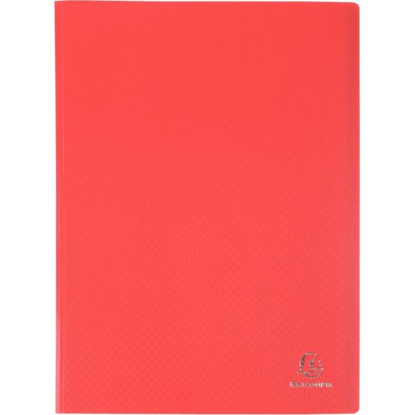 EXACOMPTA Protège-documents, A4, PP, 40 pochettes, rouge — Protèges-documents & chevalets de table