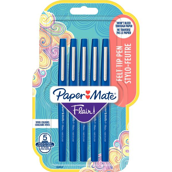 Blister de 5 feutres Flair bleus — Non classé