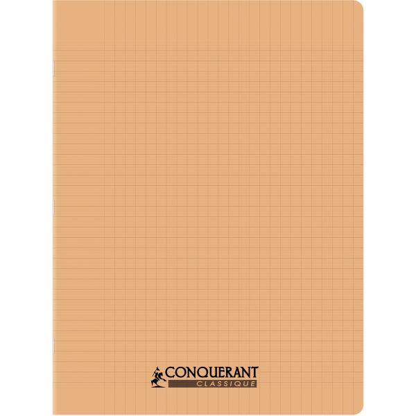 CONQUERANT CLASSIQUE Cahier 240 x 320 mm, Seyès, abricot — Cahiers francais