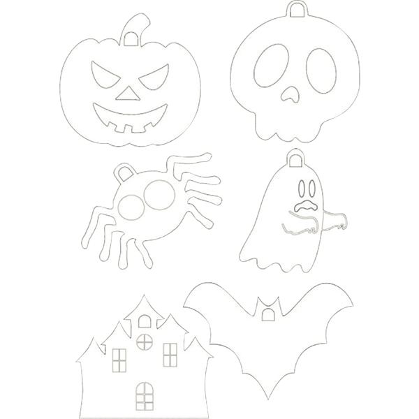 Lot de 36 suspensions Halloween en carton blanc, N.C — TRAVAUX MANUELS