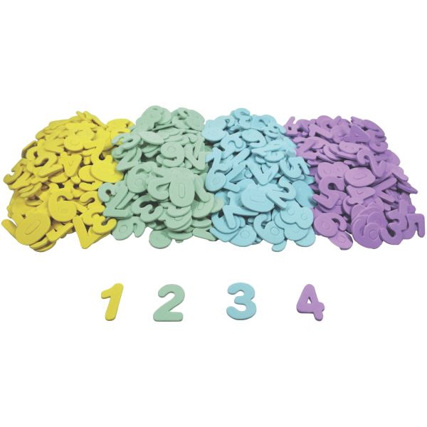 Paquet de 520 chiffres mousse adhésifs coloris assortis, N.C — TRAVAUX MANUELS