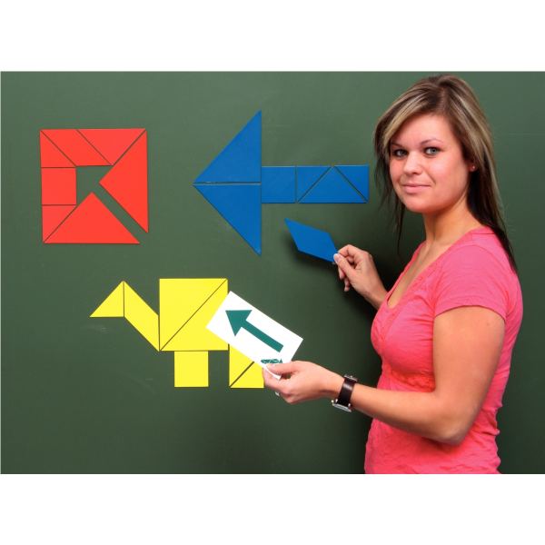 Boîte de 3 Tangrams magnétique 20 cm, N.C — JEUX