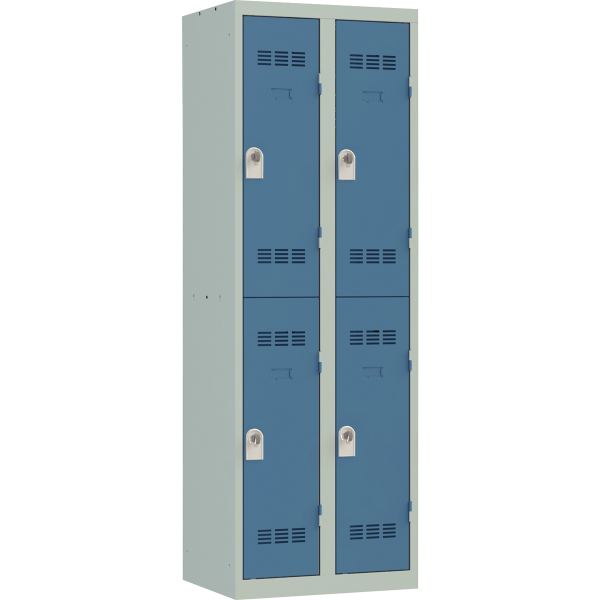 Vestiaire d'atelier 2 colonnes 4 cases industrie propre L60c, N.C — MOBILIER