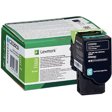 Lexmark C2320C0 toner laser cyan authentique — Cartouches & toners