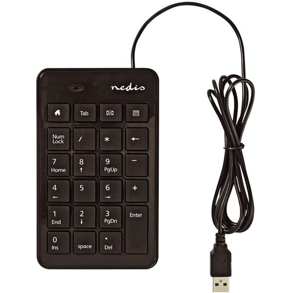 Pavé numérique filaire USB Nédis couleur noir, N.C — INFORMATIQUE