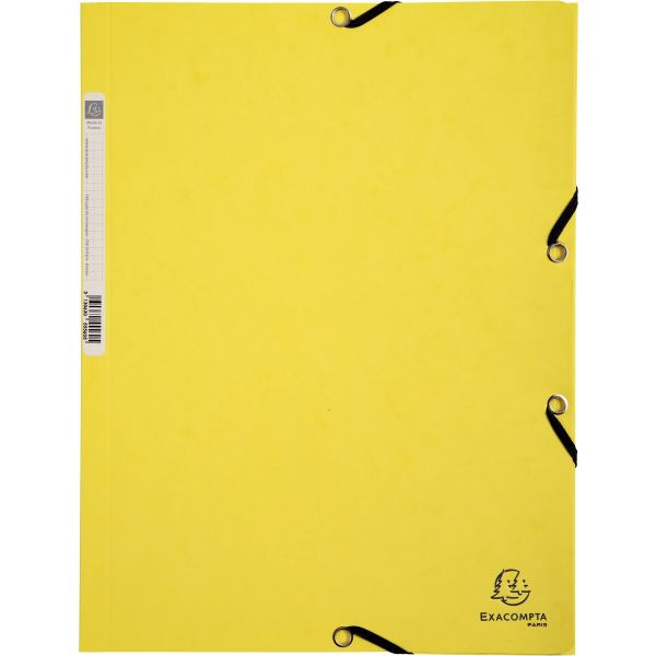 Chemise 3 rabats à élastiques AQUAREL en carte lustrée 400g, coloris assortis, EXACOMPTA — Chemises & trieurs