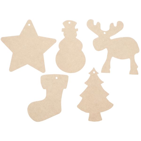 Lot de 50 maxi décorations de Noël à suspendre, assortiment, N.C — TRAVAUX MANUELS