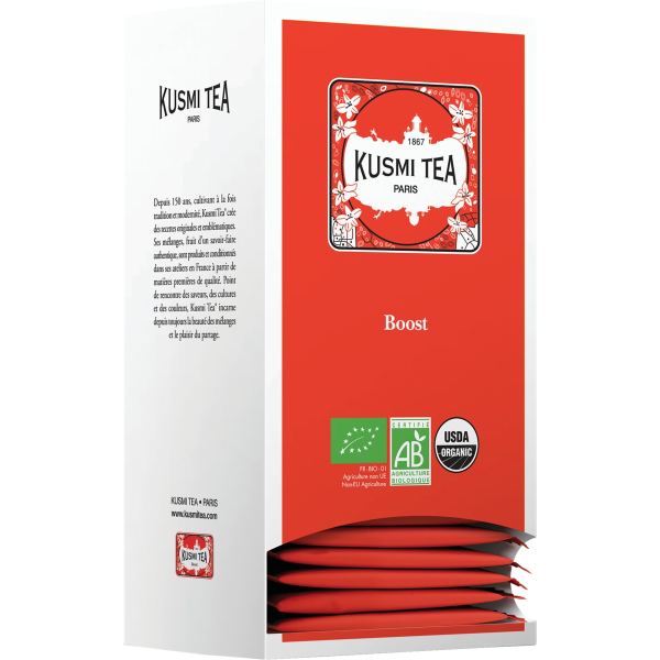 Boite 25 sachets thé vert BOOST kusmi tea, N.C — PRODUITS ALIMENTAIRES