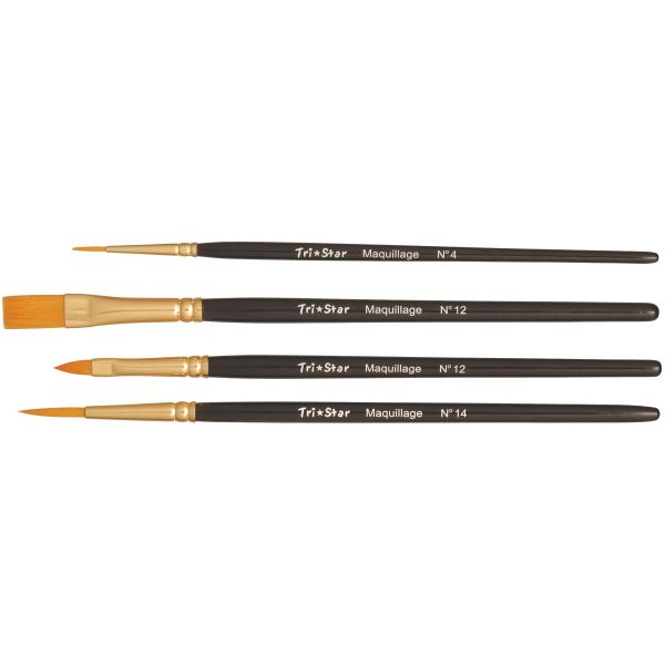 Lot de 4 pinceaux de maquillage en poils synthétiques, N.C — TRAVAUX MANUELS