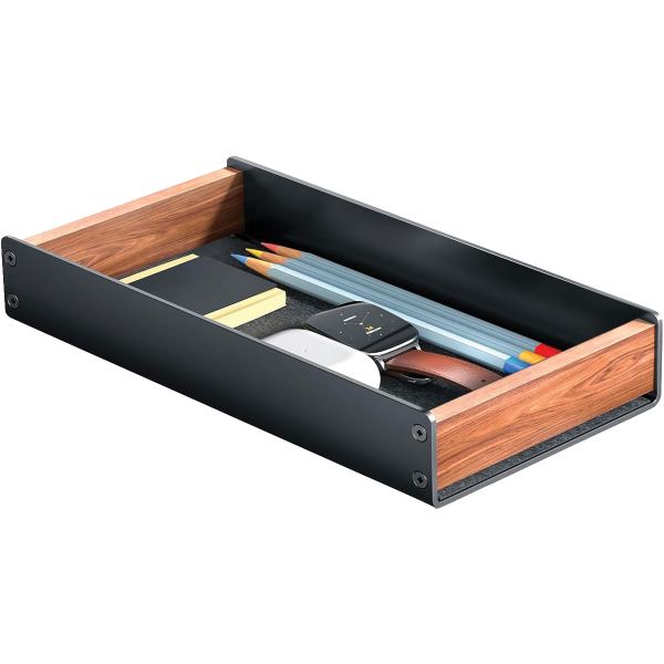 Vide poche aluminium et bois, N.C — EQUIPEMENT CLASSE ET BUREAU