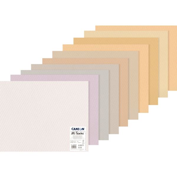 CANSON Papier dessin Mi-Teintes, 500 x 650 mm, assorti — Supports de dessin