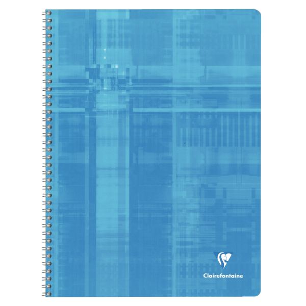 Reliure intégrale 180 pages CLAIREFONTAINE, format 24x32 cm, seyès, papier 90g — Reliures spirales sans micro-perforation