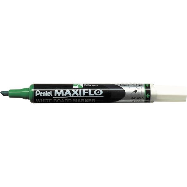 Marqueur tableau blanc Maxiflo pointe biseautée 4,6mm vert — ECRIRE ET CORRIGER