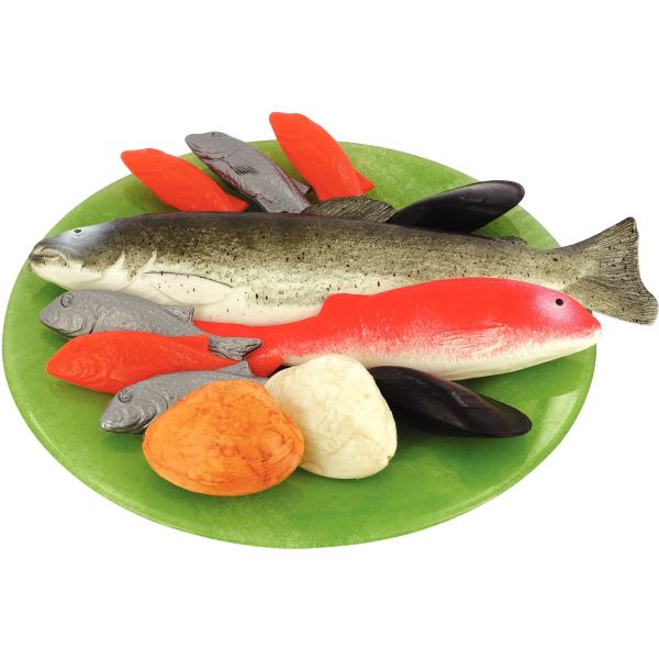 Sachet de 12 poissons en plastique, N.C — JEUX