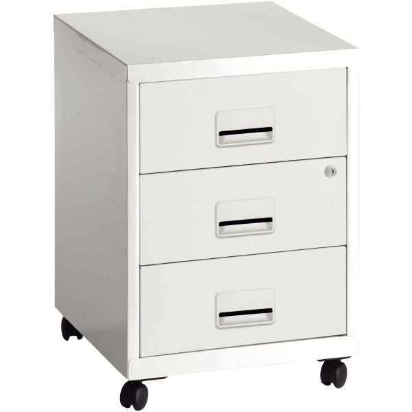 Caisson mobile économique en métal 3 tiroirs Blanc, N.C — MOBILIER