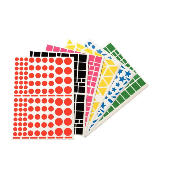 Pochette de 3 636 gommettes géométriques assorties, APLI kids — TRAVAUX MANUELS
