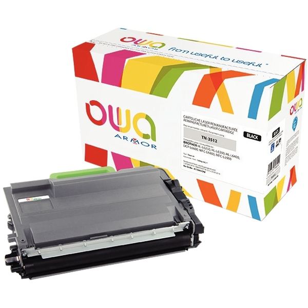 OWA toner laser noir remanufacturé compatible Brother TN3512 — CONSOMMABLES INFORMATIQUES