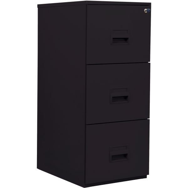 Classeur fichier 3 tiroirs pour dossiers suspendus Noir, N.C — MOBILIER
