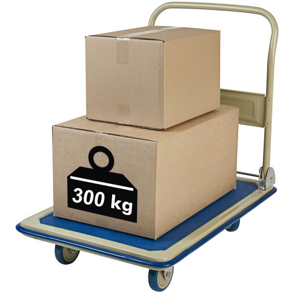 Wonday Chariot à plate-forme Cargo, charge: 300 kg — Fournitures pour l'entrepôt