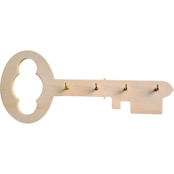 Porte clés 4 crochets en bois, N.C — TRAVAUX MANUELS