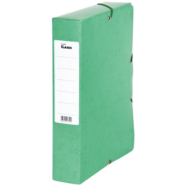 Boîte de classement en carte grainée dos 6 cm, vert, N.C — CLASSEMENT