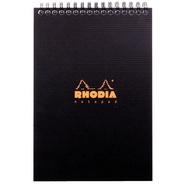 Bloc-notes RHODIACTIVE à reliure intégrale, format A5, 80 feuilles, quadrillé 5x5, papier 90g — CAHIERS ET DERIVES DE PAPIER